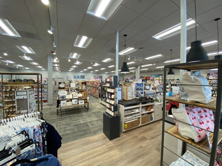 Retail interior at the Norman’s Hallmark store, Ryders Crossing, Milltown, NJ