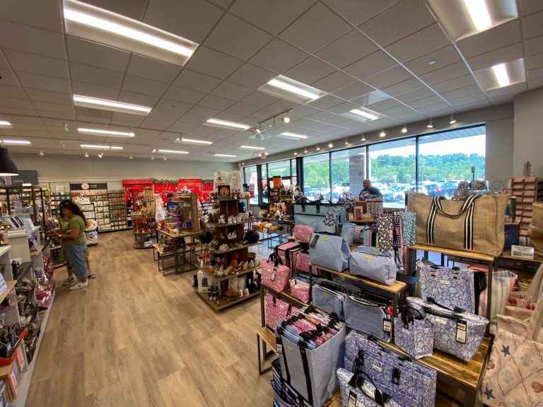 Gift displays inside the Norman’s Hallmark store at Ryders Crossing, Milltown, NJ