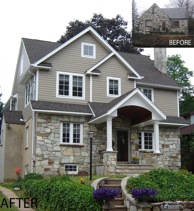 Stone-front home designed by Kurt J. Ludwig, AIA